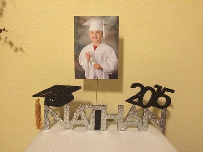 Personalized Graduation Centerpiece, Keepsake, Photo Holder, and Balloon Weight - image4